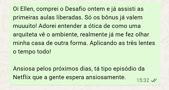 Depoimento de aluna 1